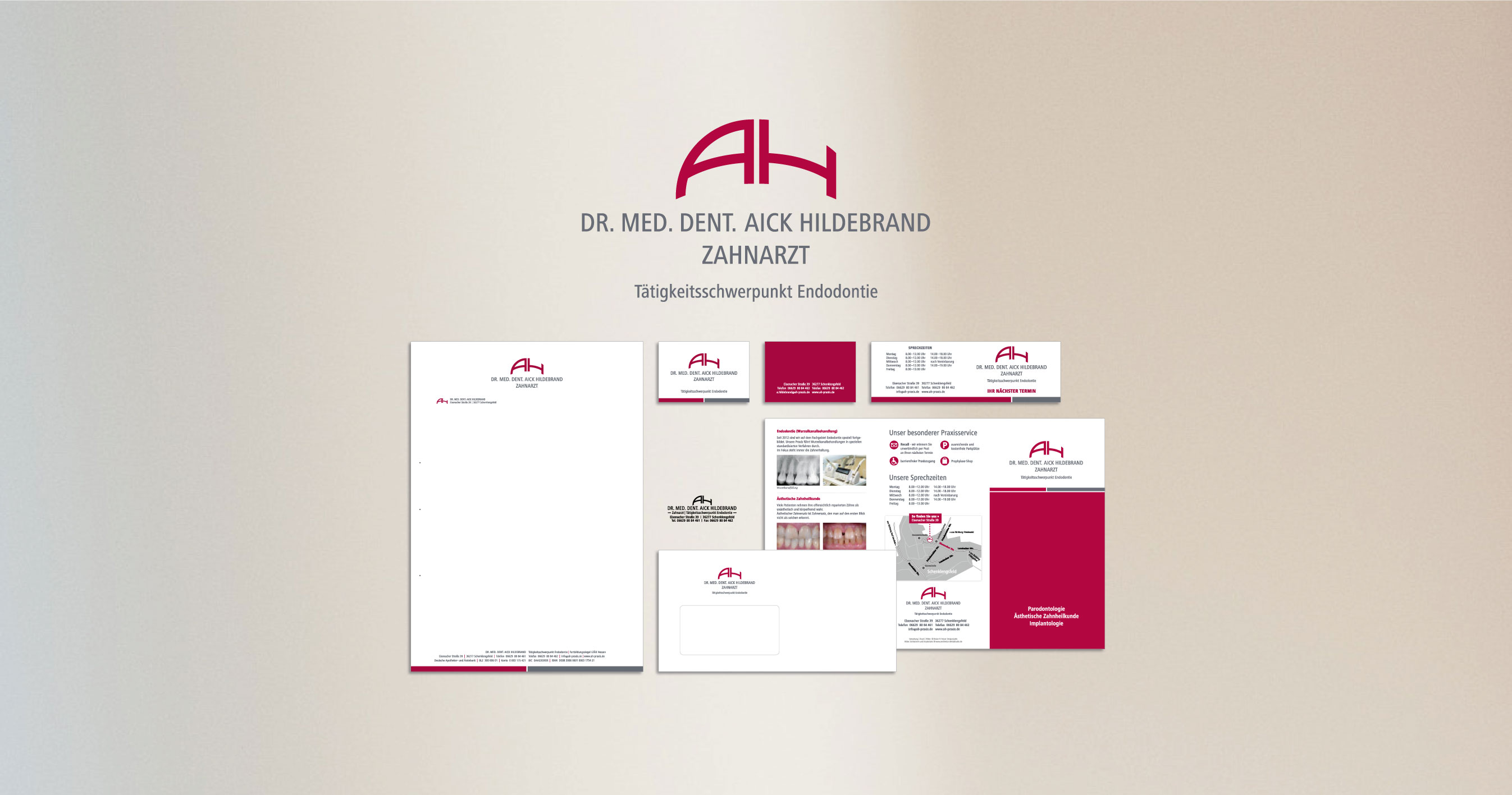 Corporate Design Zahnarzt Dr. Aick Hildebrand