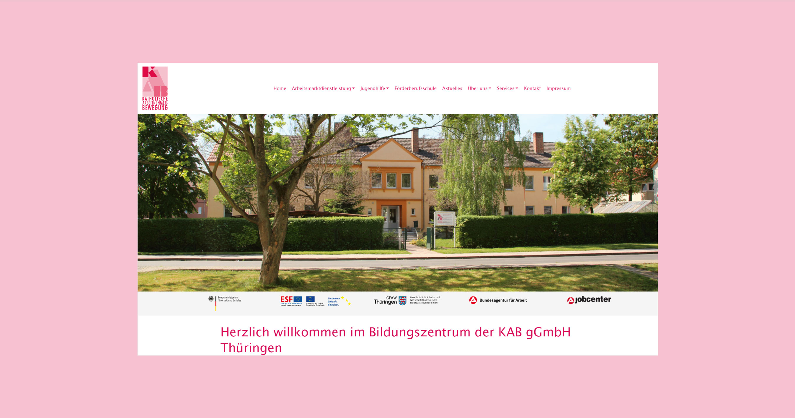 Webdesign Bildungszentrum der KAB gGmbH Thüringen